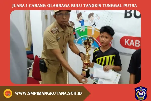 Siswa SMPN 1 Mangkutana Raih Juara 1 Bulu Tangkis Tunggal Putra O2SN
